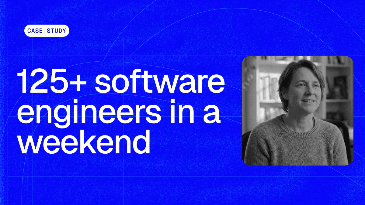 125+ software engineers sourced and vetted over a weekend