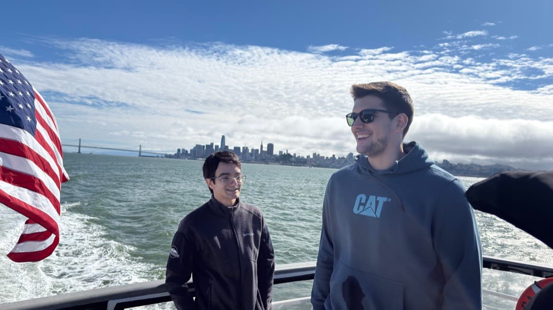 On the bay ferry