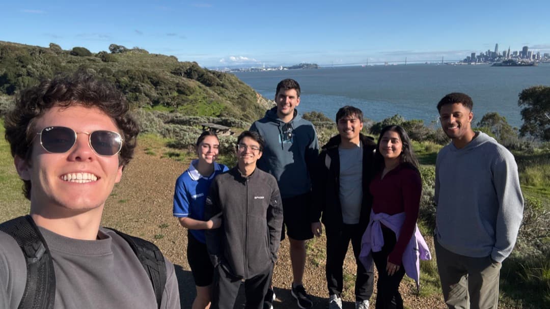 The team on a hike